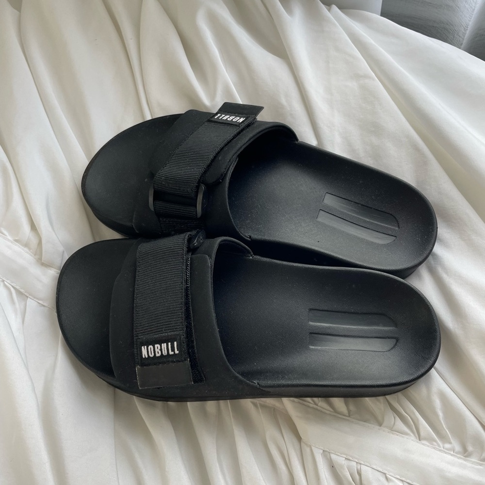 NOBULL Women’s Black Adjustable Slides